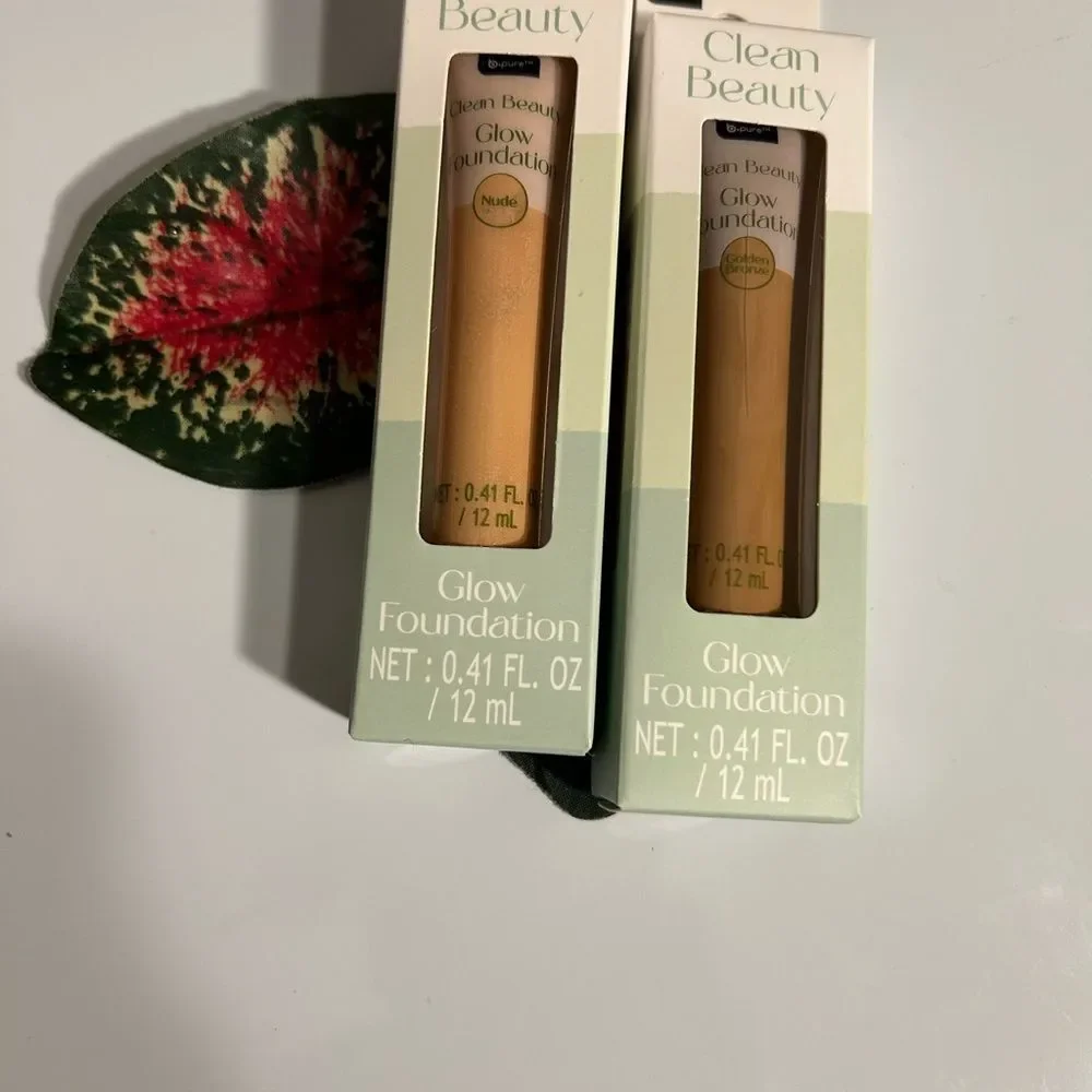 🛍️2X B-Pure Clean Beauty Glow Foundation Golden Bronze NET:0.41FL.OZ/12mL💥